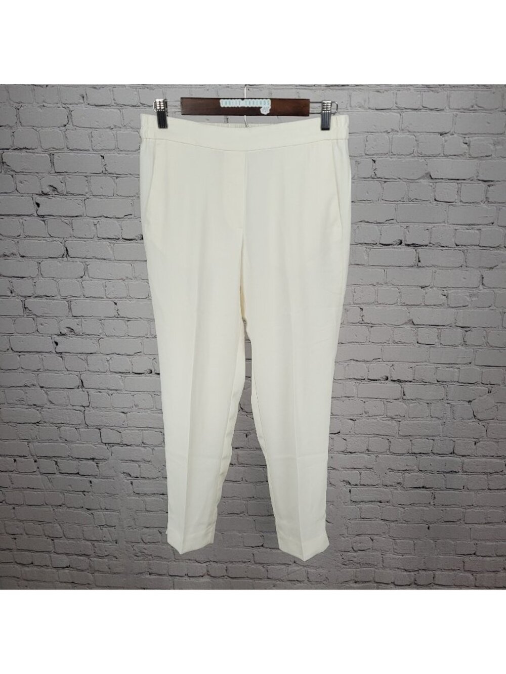 J.Crew Ivory Jamie Pant Mid Rise Pull On Lightweight Tapered Ankle 4 (28x27)